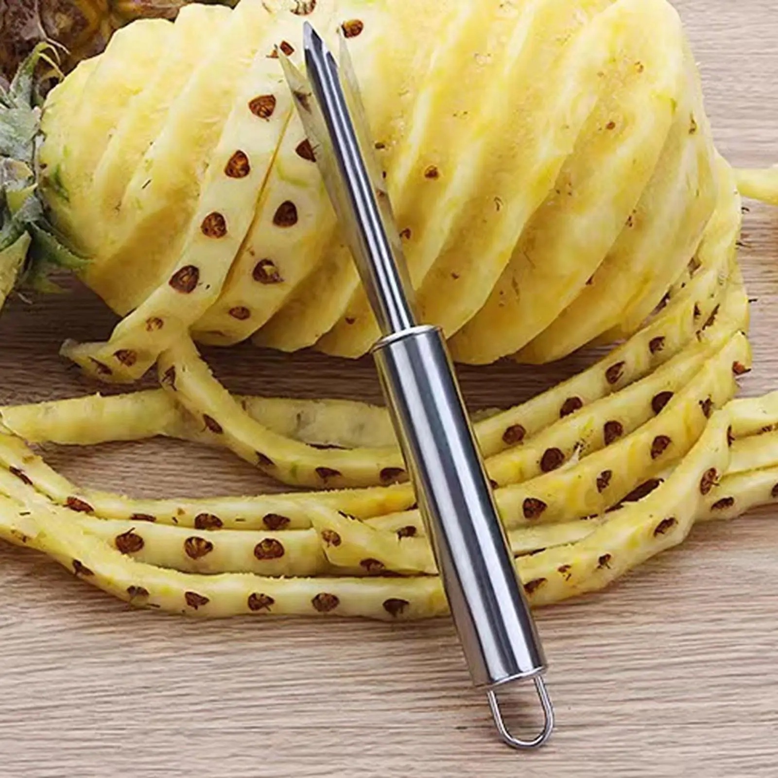 Pineapple Eye Remover Tool Pineapple Eye Cutter Stainless Steel Hangable Fruits Gadget Food Prep Kitchen Gear for Pepper