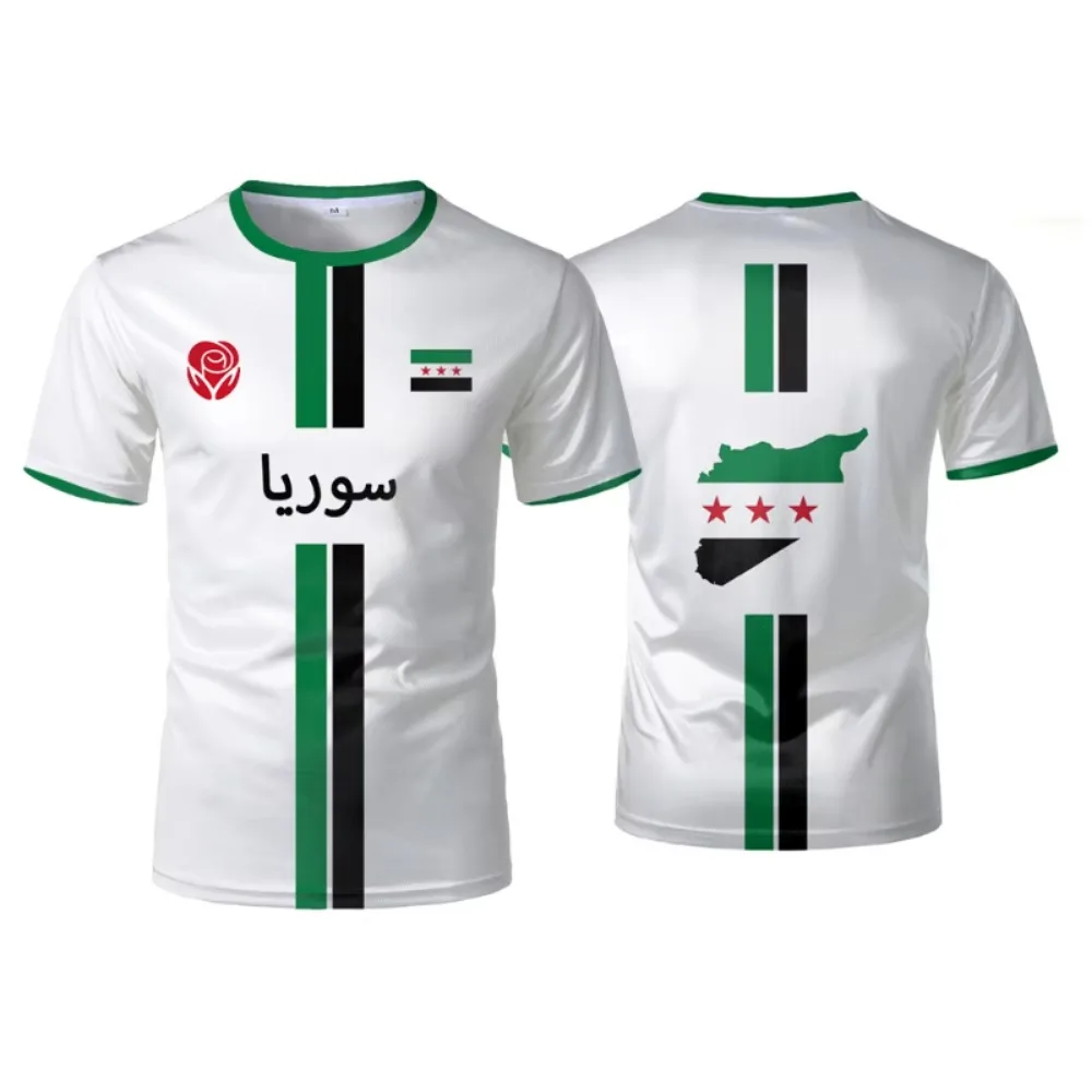 

Syria Football T Shirts Men's Sports T-shirts Syrian Flag Street Oversized Tops Unisex Casual Graphic Tees Tops Y2k Mens Gifts