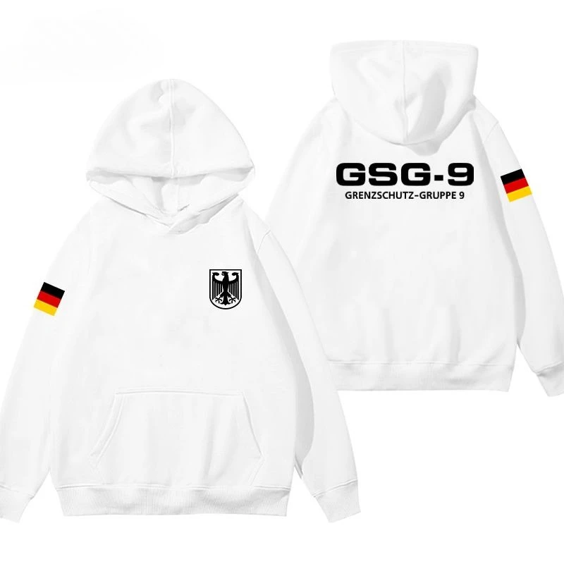 ألمانيا GSG9 مكافحة الإرهاب القوات الخاصة طباعة معطف بقلنسوة 9th الحرس الحرس لواء المشجعين العسكريين ملابس الرجال بلايز عادية