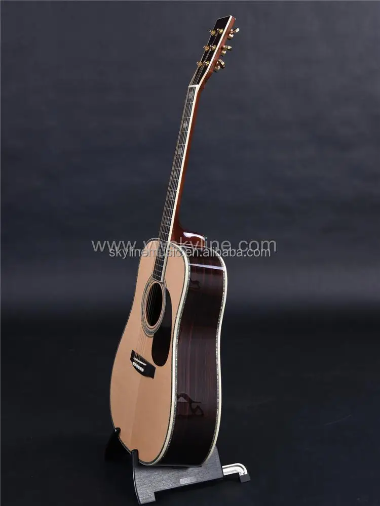 جيتار صوتي من الخشب الصلب بالكامل مقاس 41 بوصة، جيتار كهربائي صوتي، جيتار من الخشب الصلب مصنوع يدويًا،