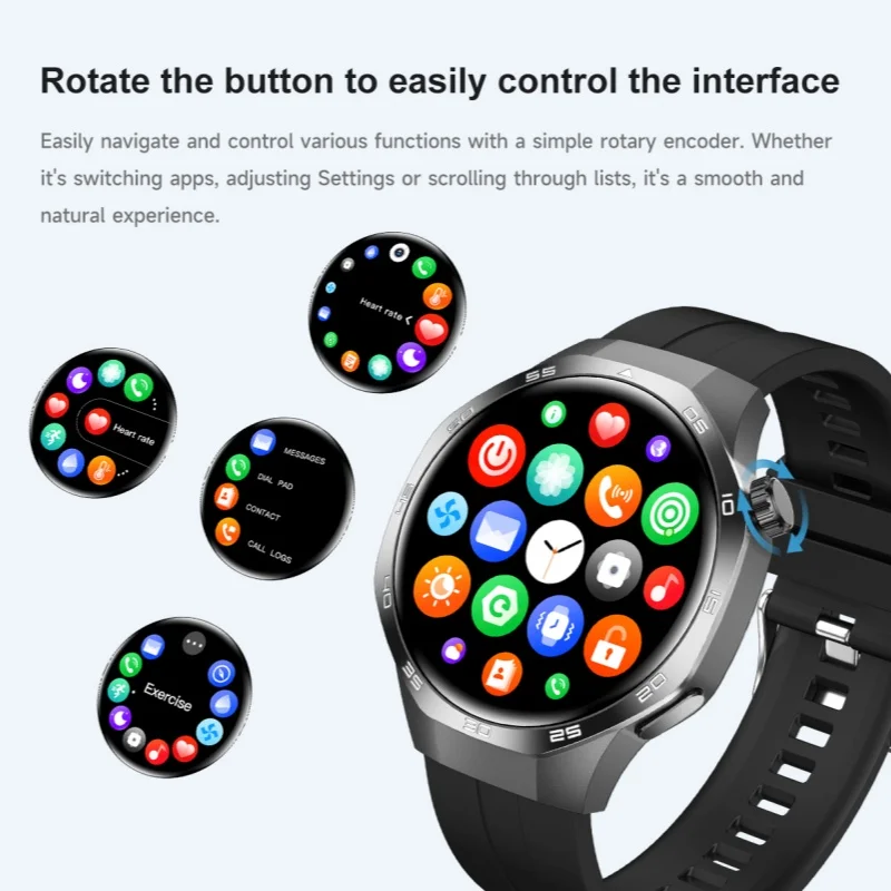 2025 New For Huawei Watch 5 MAX Smart Watch AMOLED Screen NFC GPS Tracker Bluetooth Call Health Waterproof Smartwatch Men Women