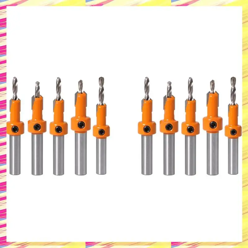 

ABJJ 10 шт. сверло по дереву, сверло с зенковкой с хвостовиком 8 мм, набор сверл для обработки дерева, раковина