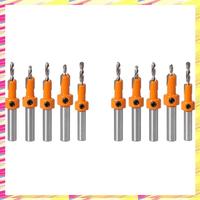 ABJJ 10Pcs Wood Hole Drill Bit,8MM Shank Countersink Drill Bit Router Bit,Wood Working Counter Sink Drill Bit Set