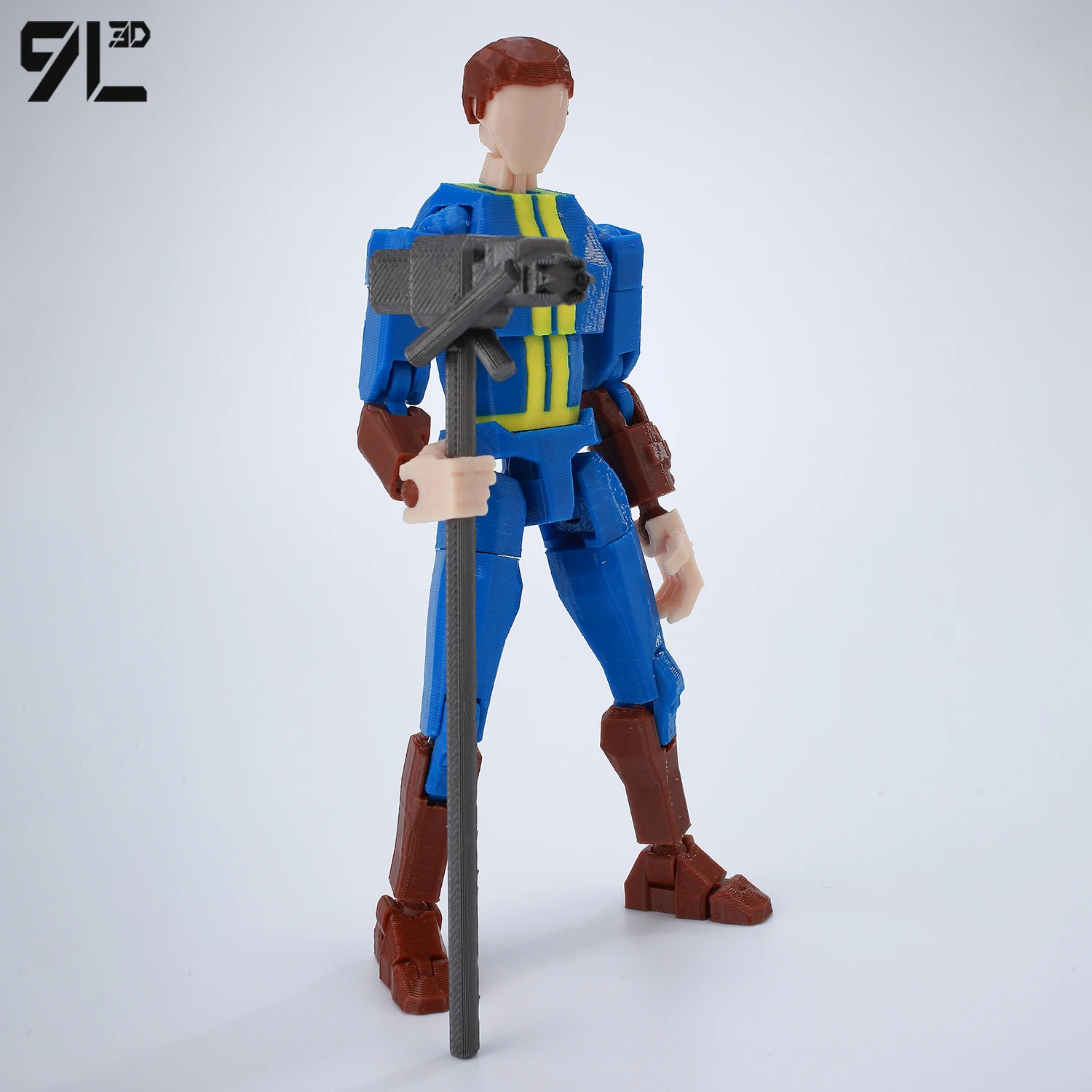 ​ 9L3D Wasteland Fallout Nate Blue Suit Figuras LUCKY13 T13 Articulado Móvel Titan13 3D Impresso Dummy13 Anime Modelo Brinquedos