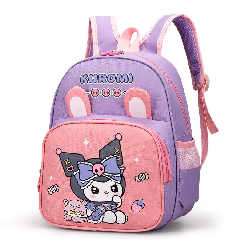 MINISO Sanrio Kindergarten Children's Backpack 3-7 Year Old Girls Strawberry Bear Cute Lightweight Waterproof Fashion Backpack