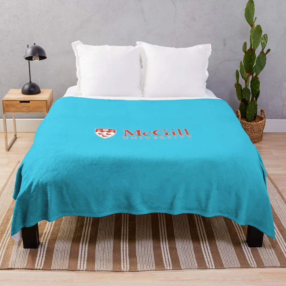 

BEST SELLER Mcgill Logo Merchandise 1 Throw Blanket Flannel bed plaid Luxury sofa bed Blankets