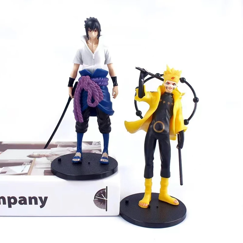 18CM 1Set/6 pezzi Anime Figure NARUTO Series Uzumaki Naruto Live Version Standing Model Toy Gift ornamenti Desktop