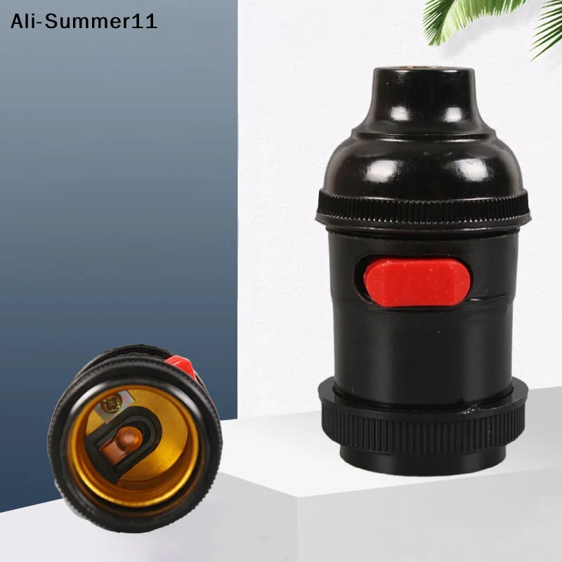 

【Hlr】Quality E27 Bakelite Plastic Lamp Holder Socket Lamp Holder Socket Base LED Terminal Bulb Types Vintage For Bedroom Office