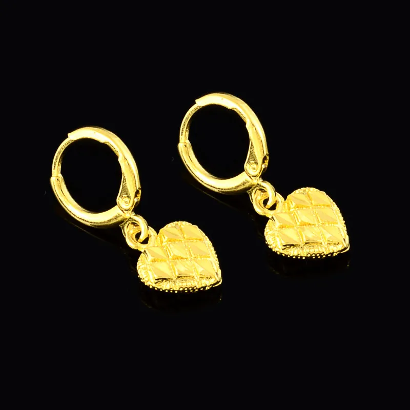 SAIYE Heart-shaped Car Flower Earrings 24k Gold Plated Earrings For Women Wedding Jewelry Gifts JE023