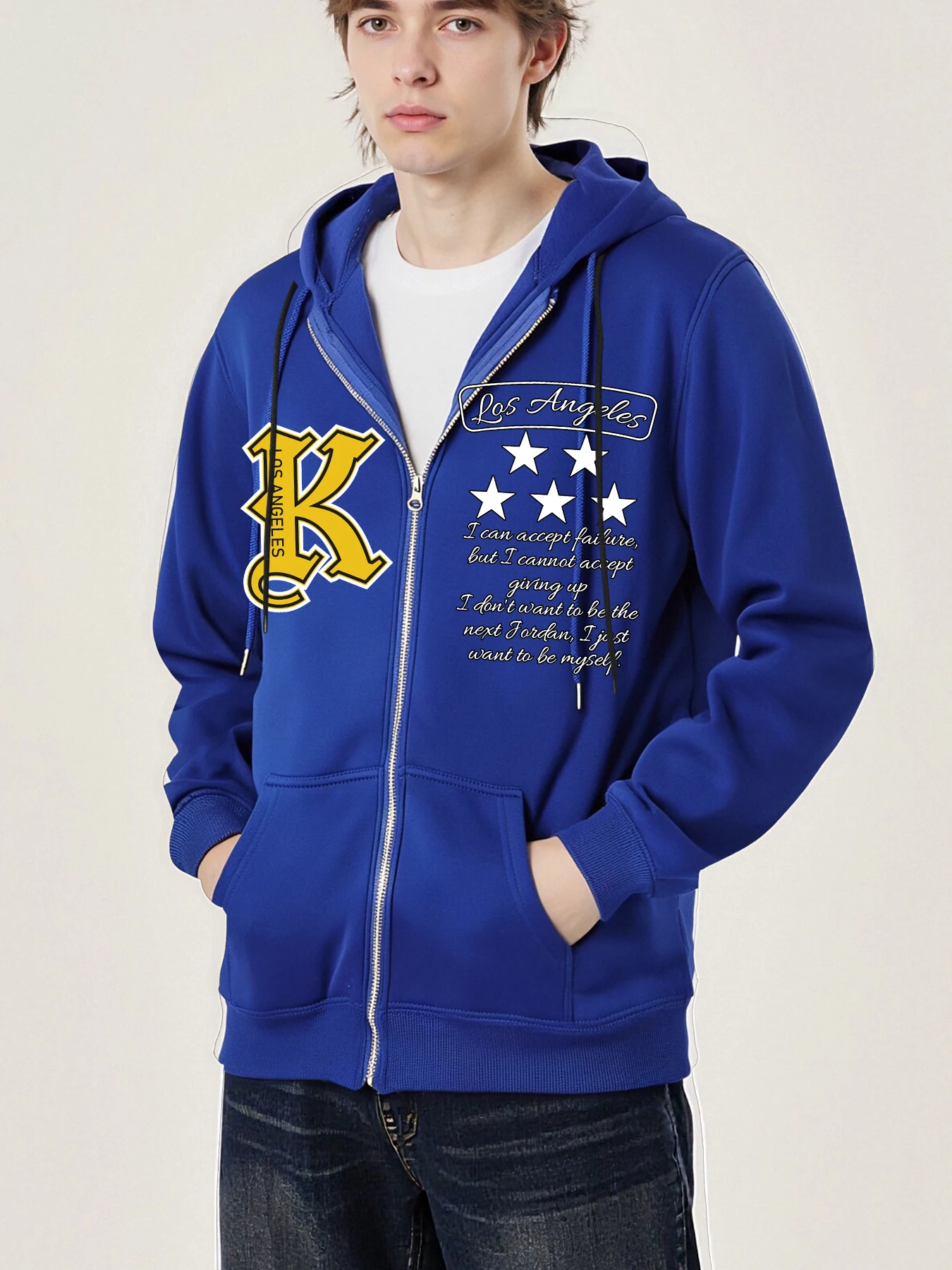 

Куртка с пятиконечной звездой и буквой K, мужская модная мягкая толстовка в стиле ретро, уличная молния, осенняя флисовая повседневная мужская креативная одежда