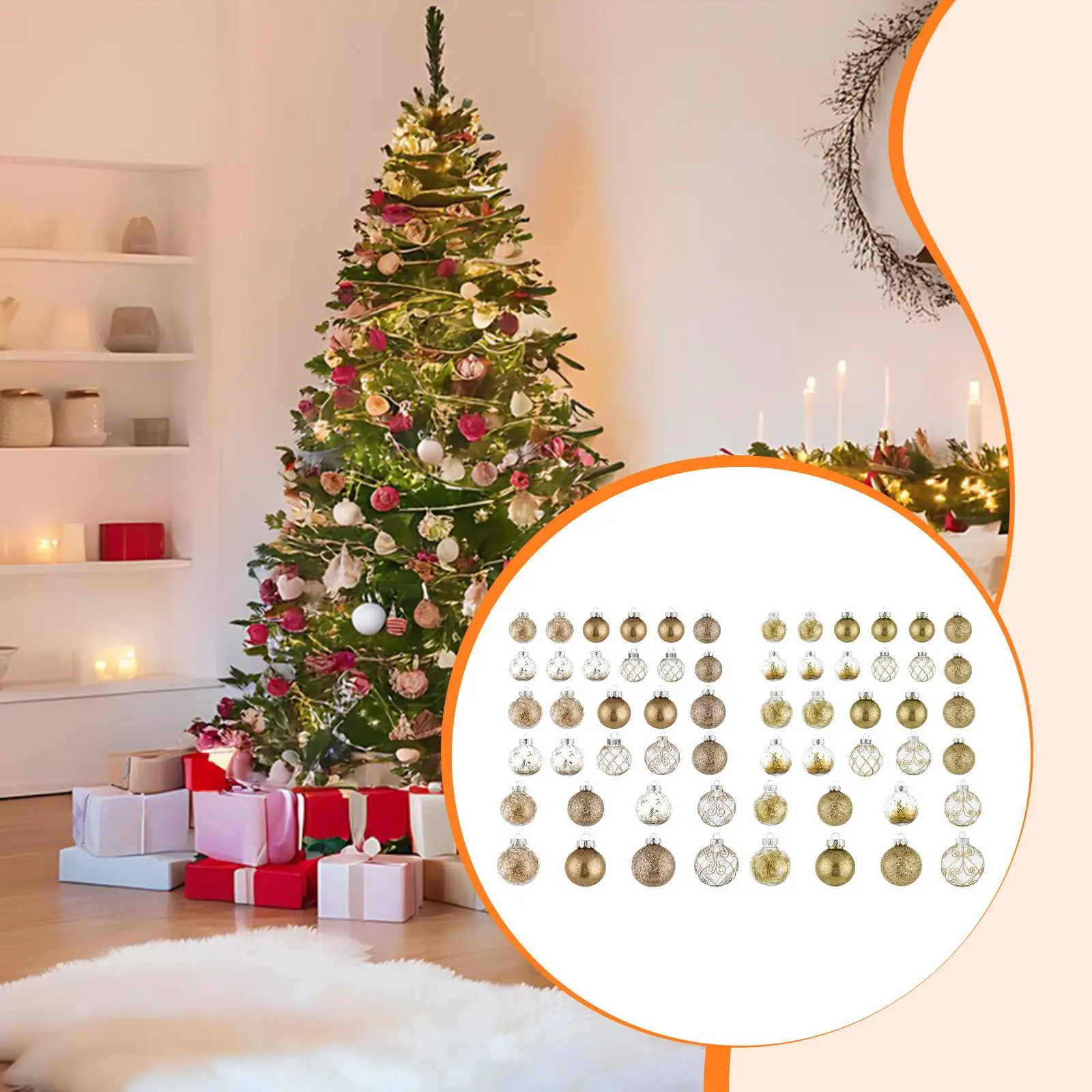 30 قطعة شجرة عيد الميلاد زينة معلقة كرات عيد الميلاد الزخرفية الحلي زينة عيد الميلاد لباب إكليل جارلاند ساحة الزفاف الداخلي