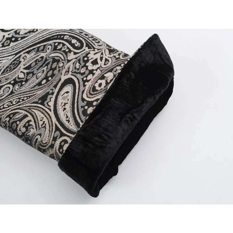 2026 Winter Damen Vintage Jacquard-Mantel Langarm Doppelreihiger Langer Mantel Elegante Lässige Oberbekleidung für Damen – Detail 11