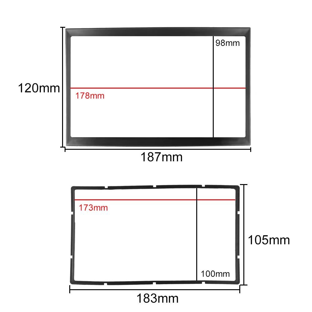 Installation Trim Kit Audio Dashboard Panel 2 Din Fascias Car Radio Frame For Peugeot 307 2001-2008 Modification Accessories