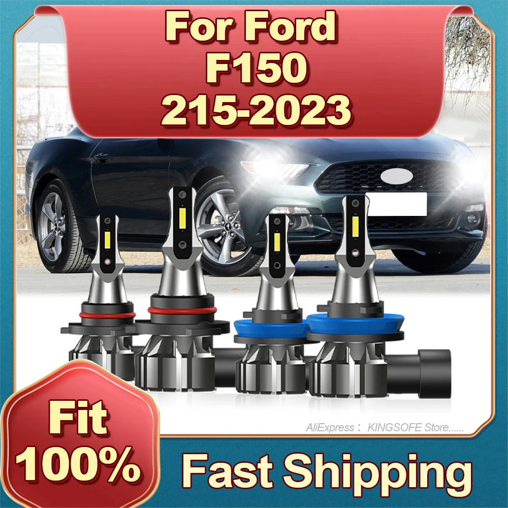 

2Pcs Car LED Headlight Bulbs 22000LM H11 Canbus HB3 6000K White For Ford F150 2015 2016 2017 2018 2019 2020 2021 2022 2023