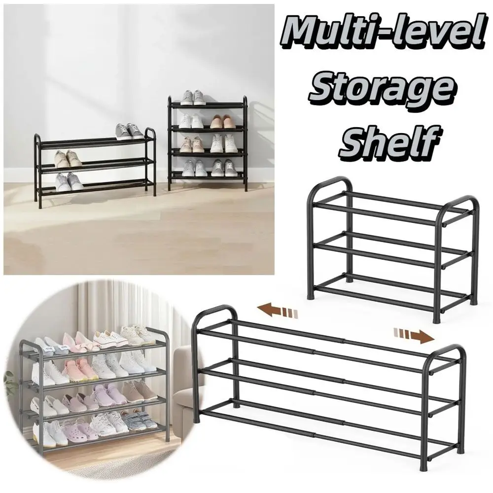 

Гибкая многоярусная полка для обуви: компактный дизайн, простая конструкция, регулируемая высота, экономия пространства