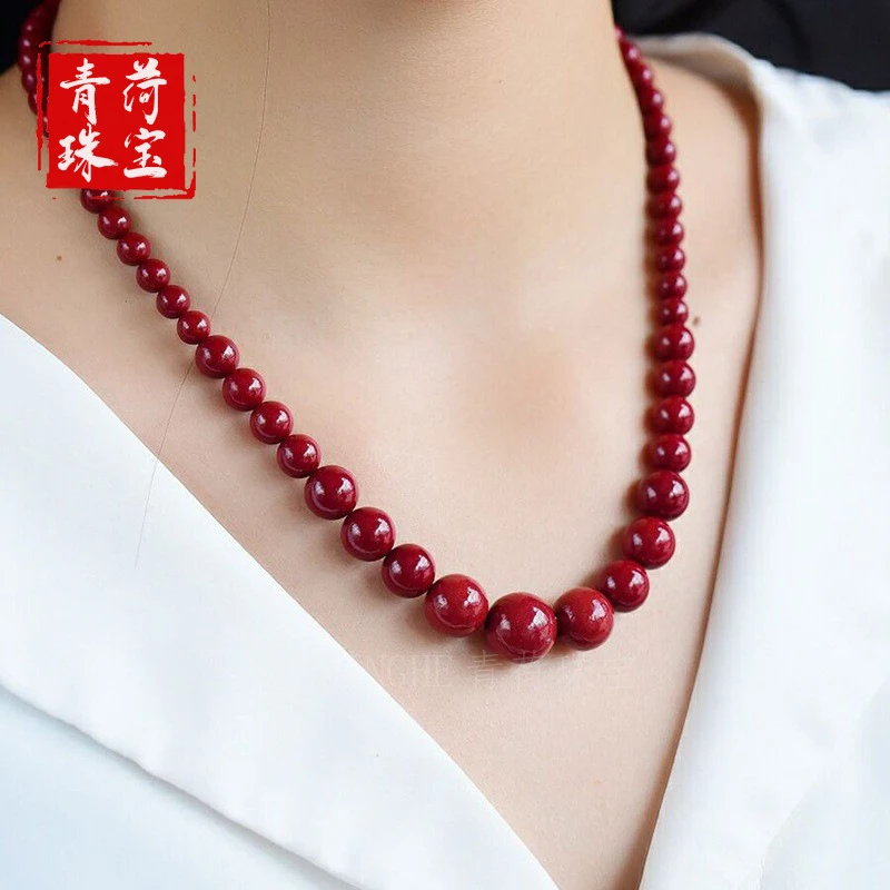 

Natural bead , tower , mother's , unisex sweater chain necklace