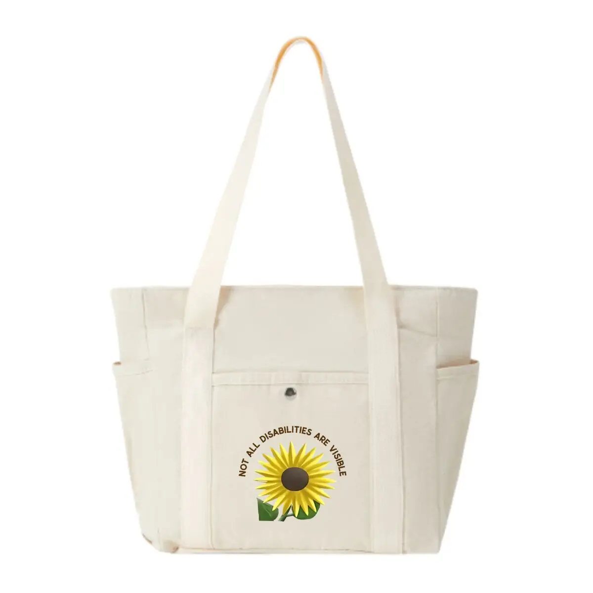 

Invisible Disabilities Sunflower Shoulder Bag Large Capacity Daily Commuter Casual Handbag