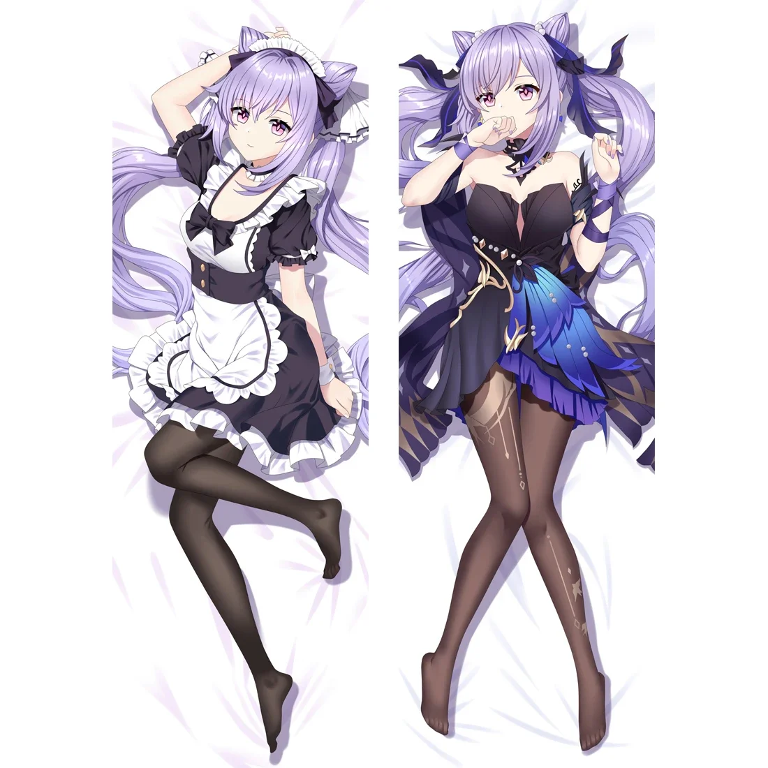 

Game Keqing Cosplay Dakimakura Pillowcase Ke Qing Hugging Body Pillow Case Cover 2-Side HD Peach Skin