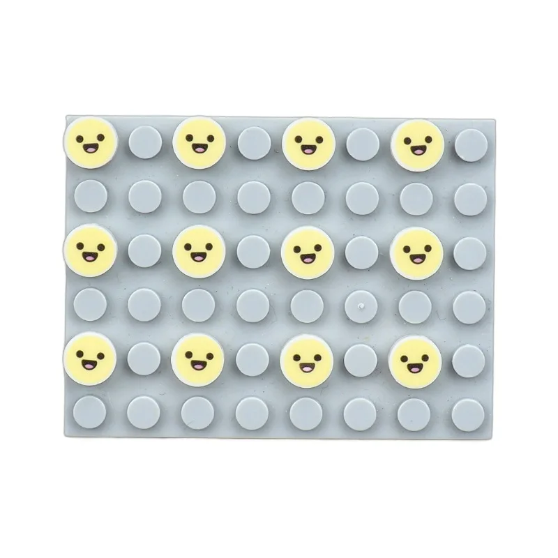 MOC 10 قطعة مطبوعة 98138 وجه سعيد عيون نمط اللبنات أطقم بهيجة الديكور الطوب الجسيمات ألعاب تعليمية الهدايا #6