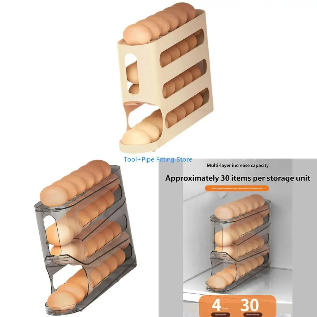 F92B Clear Refrigerator Organizers Slide Designs Eggs Box Suitable For Family Cooking