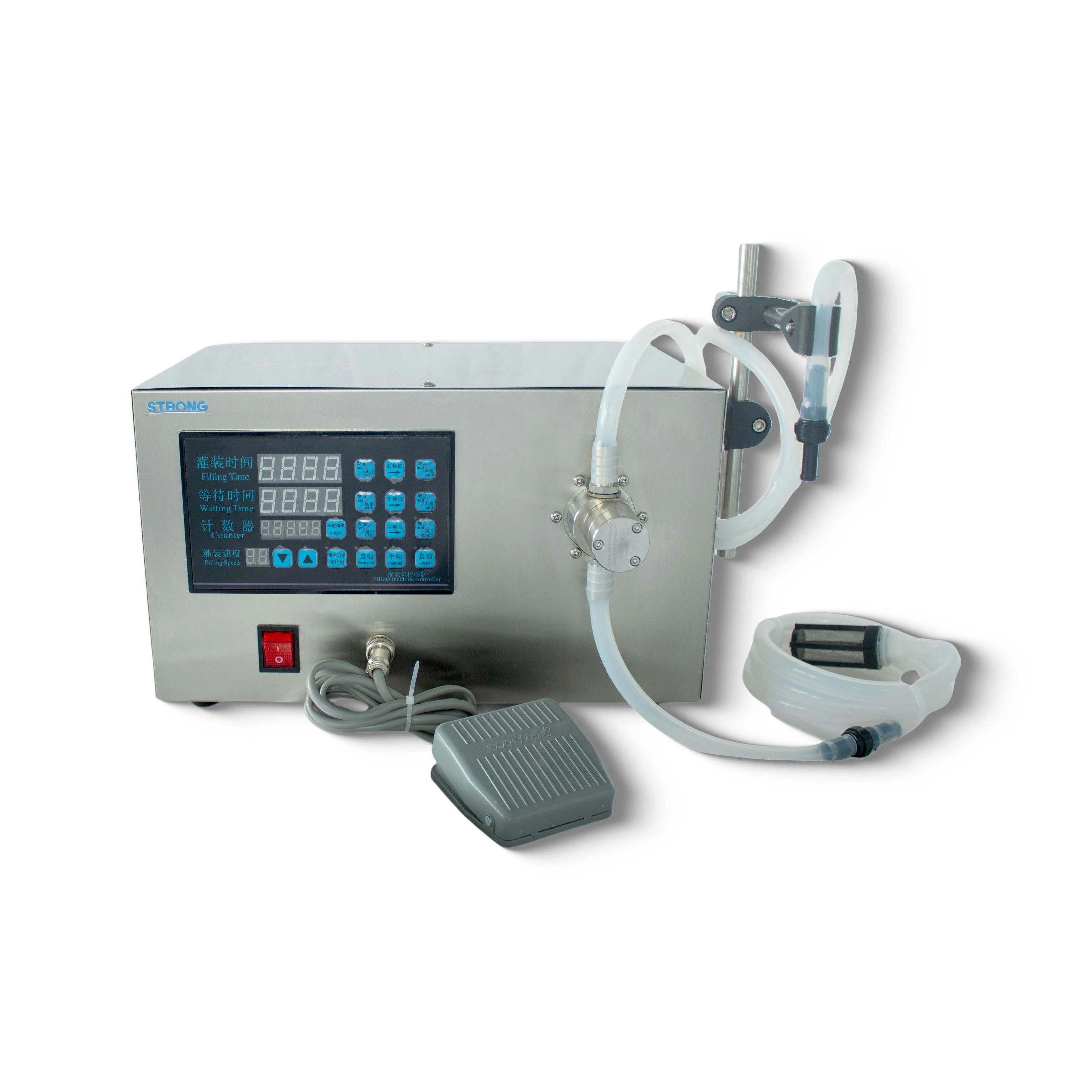 

Настольный перистальтический насос с цифровым управлением для розлива масла, парфюмерии, жидкостей в маленькие пакеты, банки, бутылки