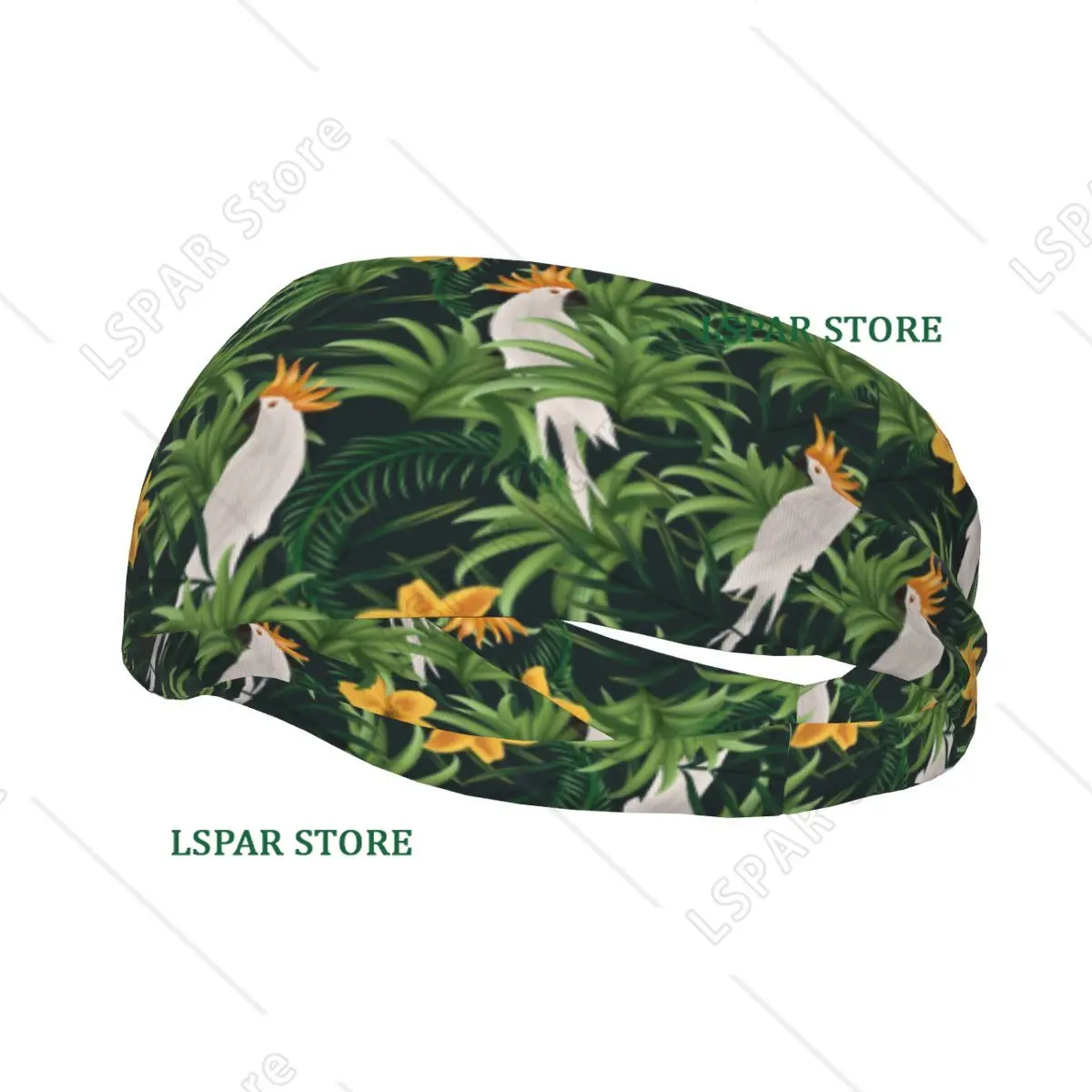 

Headband Tropical Leaves Parrots Headwrap Hairband for Tennis Gym Fitness Headwear Hair Accessories