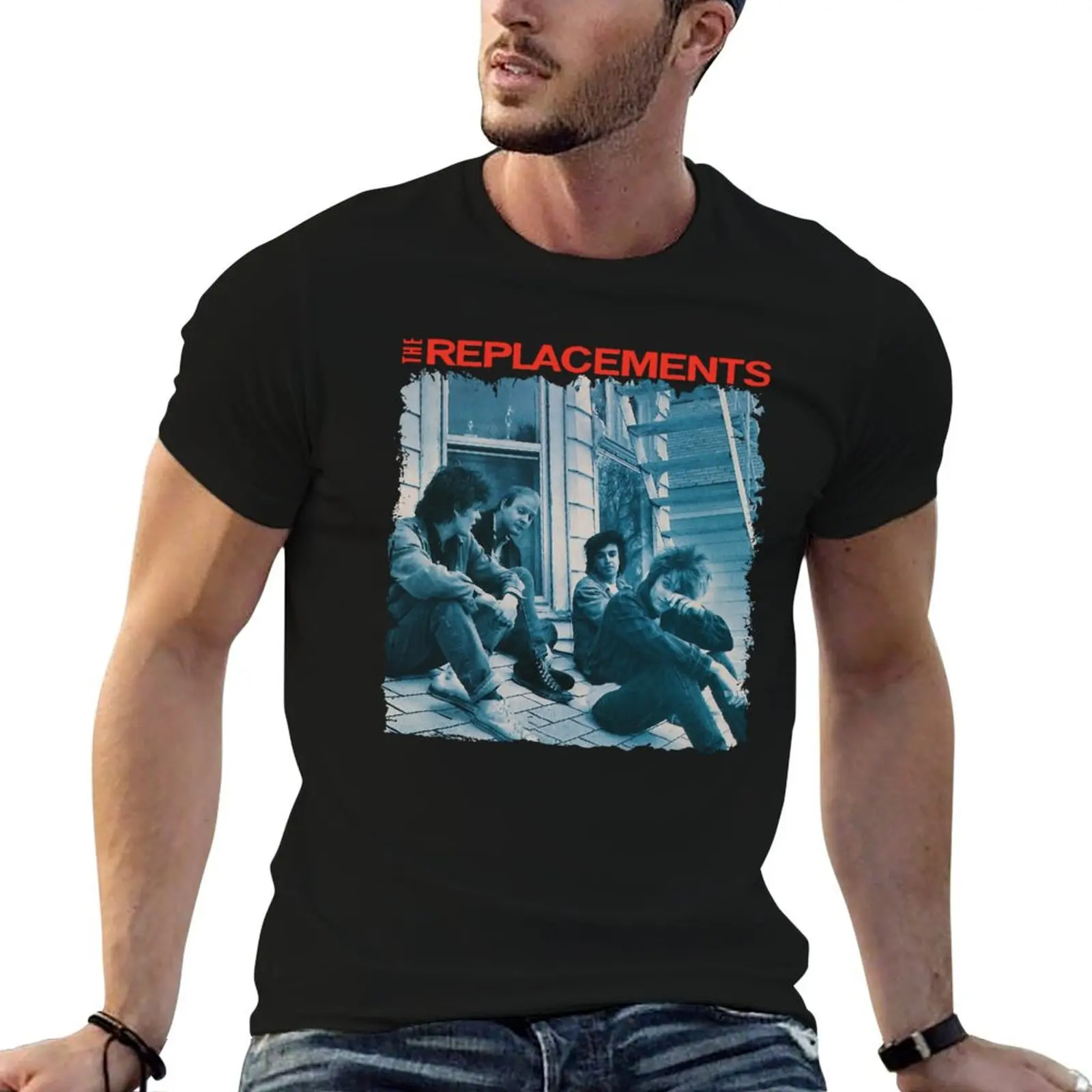 The Replacements - Let It Be T-shirt تي شيرت تي شيرت مطبوع حسب الطلب تي شيرت رجالي تي شيرت للرجال
