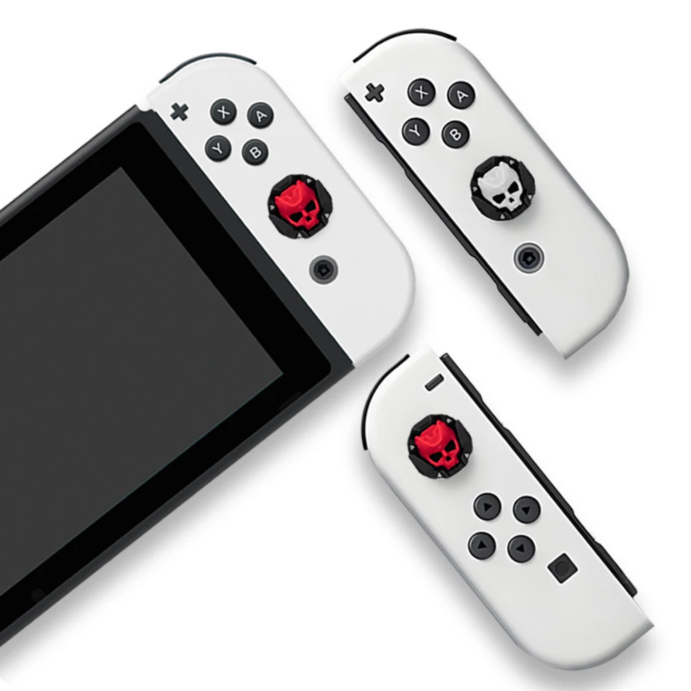 4pcs Cool Skull Silicone Thumb Grip Caps Compatible with Nintendo Switch 2/Switch OLED/Switch Lite/Switch Joystick Cover - view 3