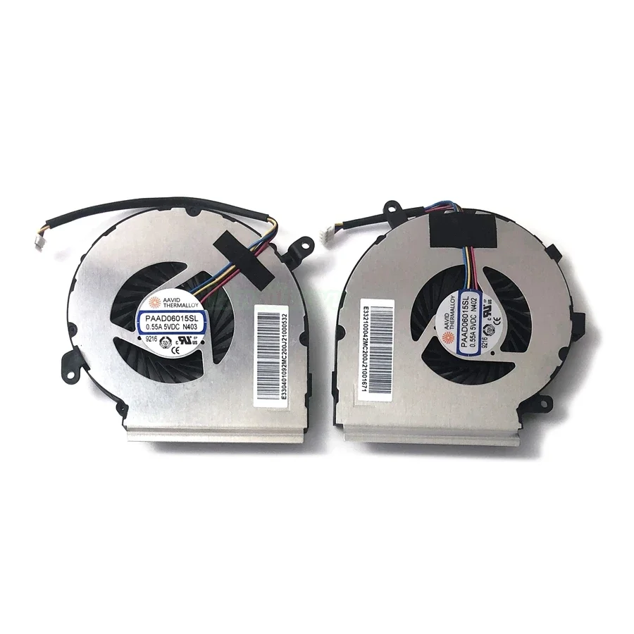 New Original Laptop CPU GPU Cooling Fan For MSI GE62VR GP62MVR GL62M MS-16J9 MS-16JB Cooler PAAD06015SL N366 N402 N371 N403 4Pin