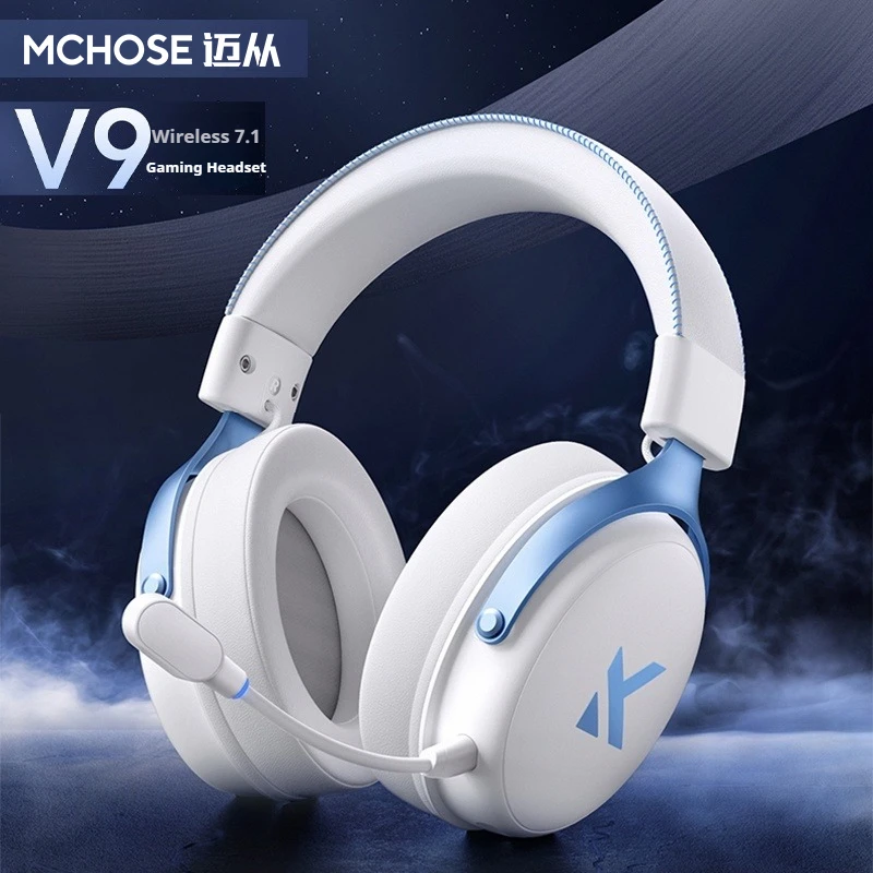 

MCHOSE V9 Pro Wireless Gaming Headset Noise Canceling Mic Tri-Mode Wireless Bluetooth EQ Music Headphones PC PS5 PS4 Switch
