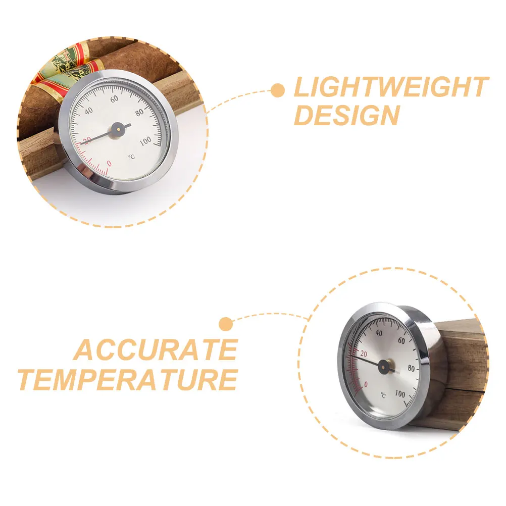 

Thermometer Mini Temperature Automotive/car Accessories/thermometers Inlaid Design Room Silver Decoration Dial Oven