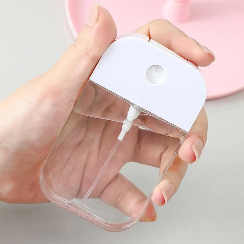 Transparent Pump 50ml Water Storage Liquid Spray Bottle Cosmetic Refillable Fragrance Hand Sanitizer Bottling Perfume