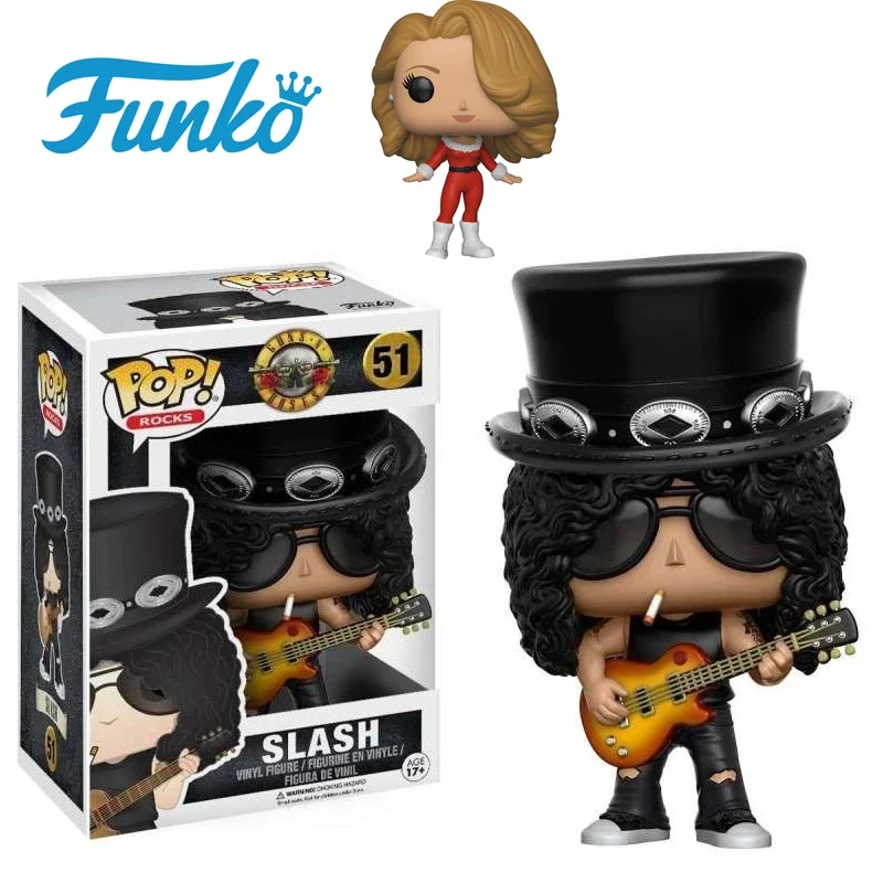 Funko POP Rocks Band Guitarist Slash #51 Curly MARIAN CAREY 85# Vinyl Figure Action Toy Figures Dolls Toys for Children