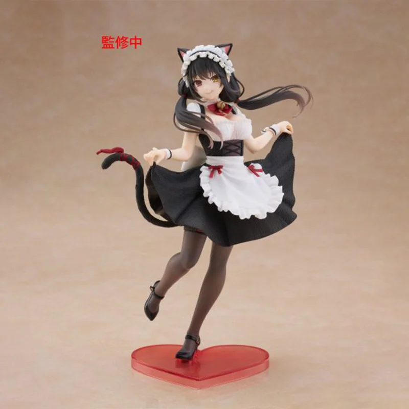 【100% Origina l】TAITO Date A Live V-Tokisaki Kurumi - Coreful Figure -Nekomimi Maid Ver. Karakter Kartun Model Seri Koleksi