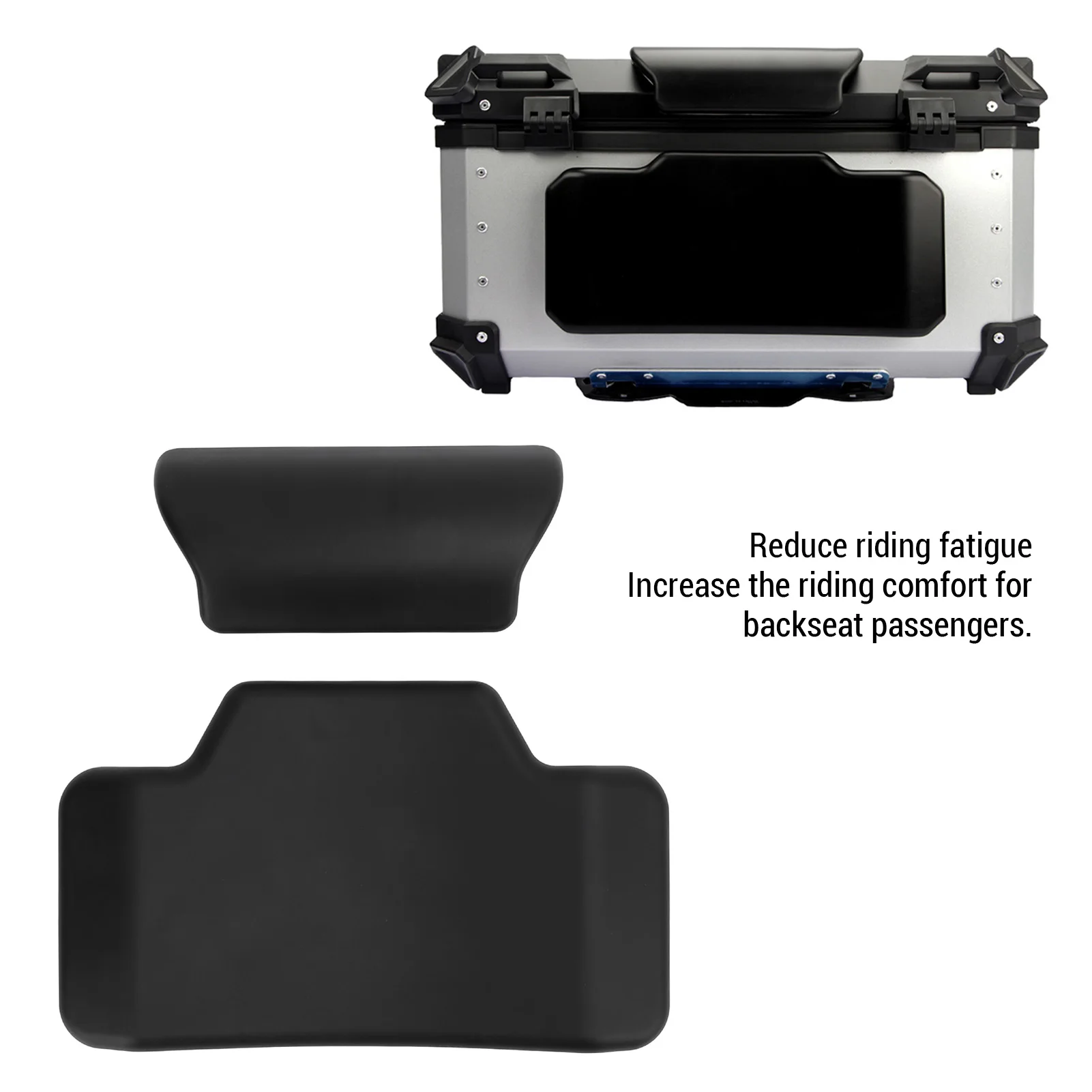 Motorcycle Trunk Backrest Top Case Passenger Backrest Pad Comfortable Upper Lower Split PU Leather Sponge for 55L/65L Top Box image 6