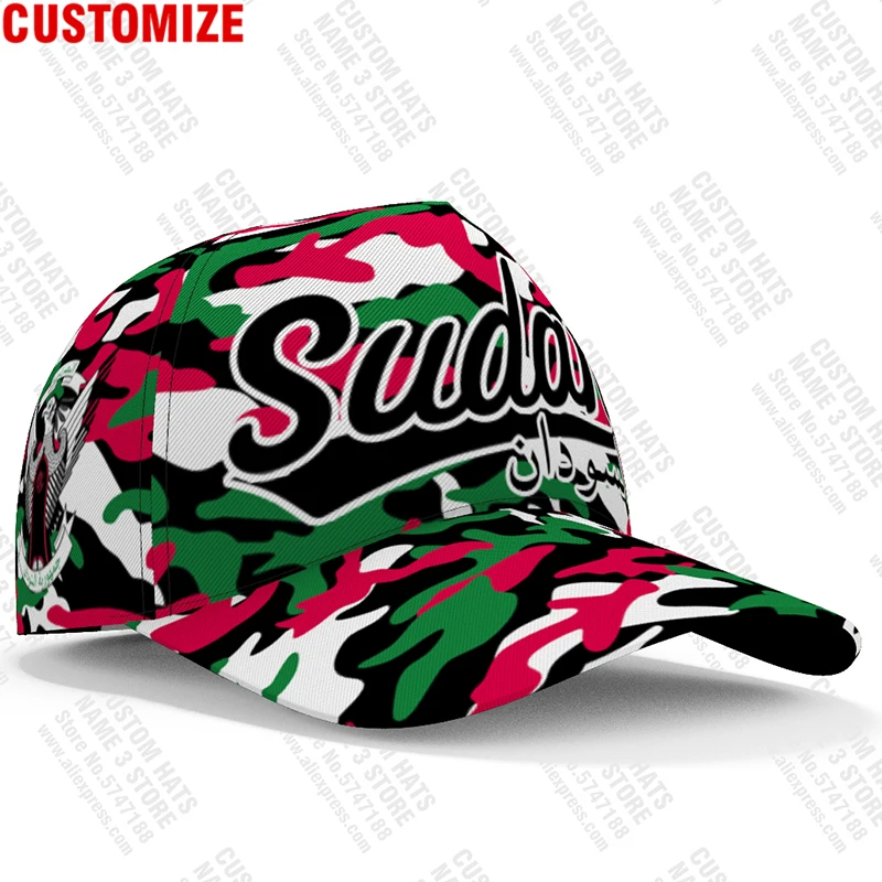 Sudan Baseball Caps Free 3d Custom Made Name Team Logo Sd Hat Sdn Country Travel Islam Nation Sudanese Arab Flag Arabic Headgear