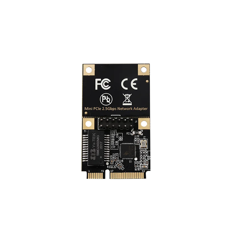 Mini PCIe 2.5G RJ45 بطاقة منفذ واحد RT8125B بطاقة تحكم الشبكة 25000 Mbps RJ45 LAN محول محول إيثرنت لـ Des