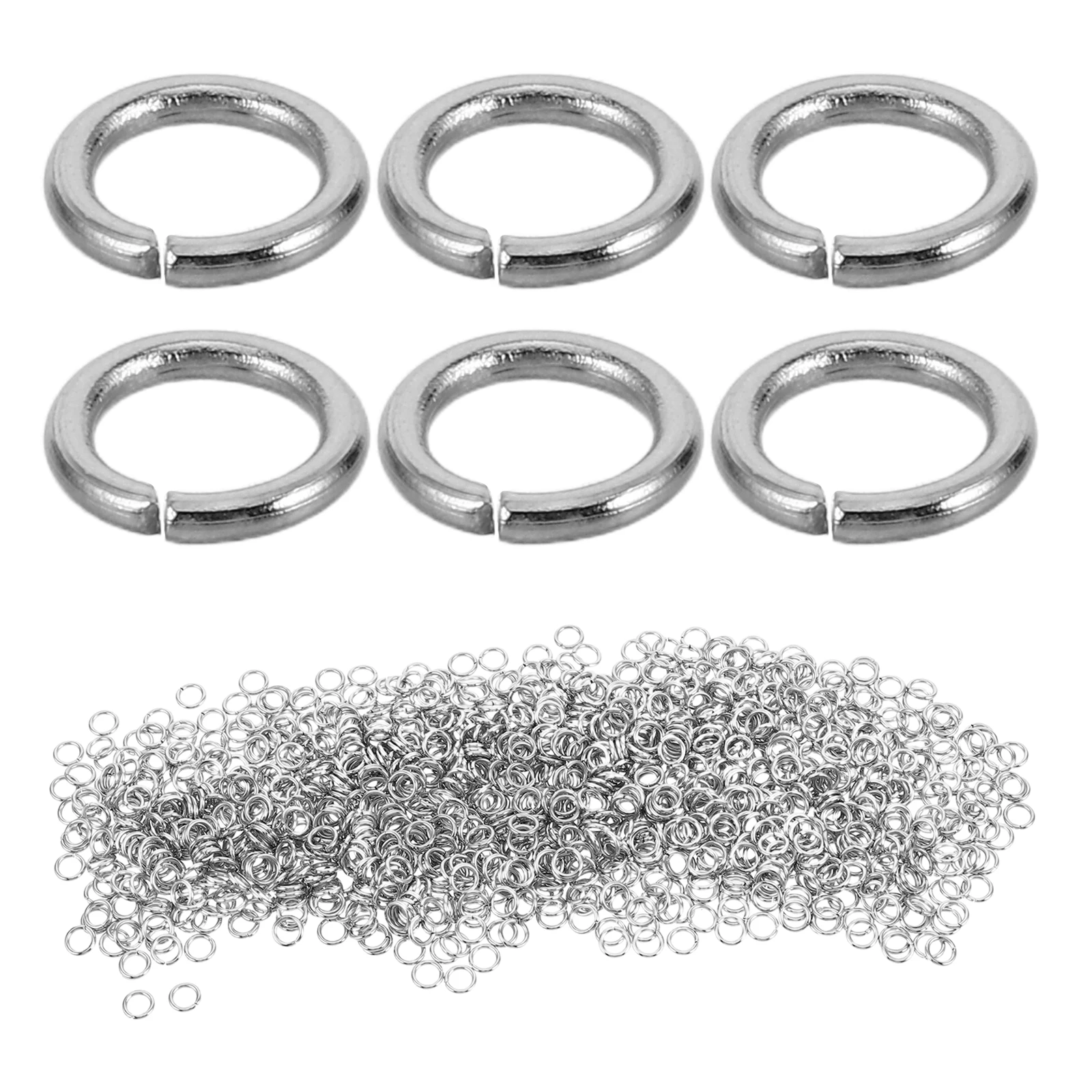 

1000 Pcs Stainless Steel Jewelry Accessories Durable Small Rings for DIY Craft Smooth Connectors Charms Bracelets Necklaces