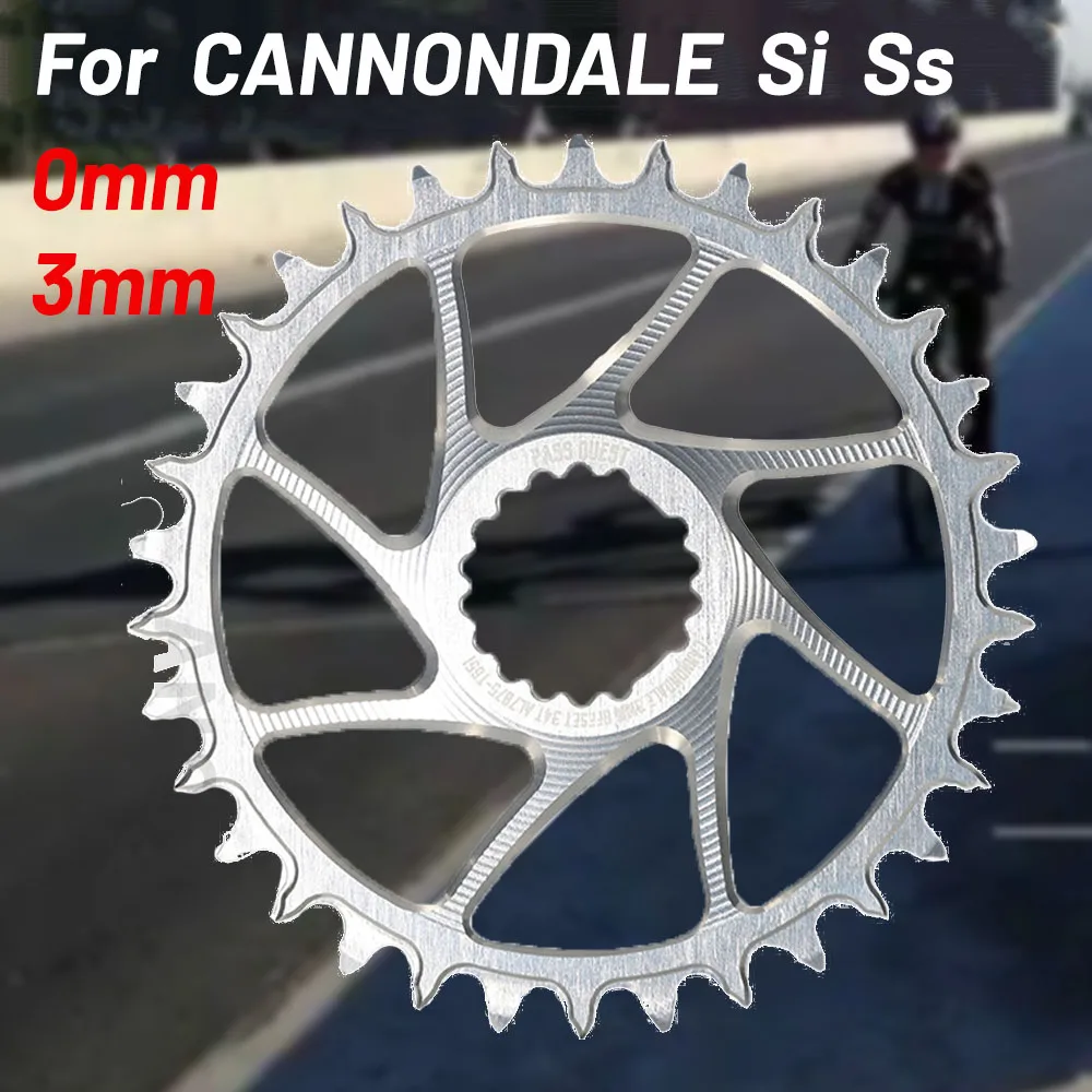 

Direct Mount Crown For Cannondale Si Ss 0mm 3mm Offset Silver Narrow Wide Chainring 28 30 32 34 36 38 Tooth Chainwheel
