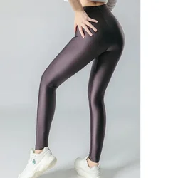 Legging moulant de sport taille haute pour femme, pantalon de survêtement sexy et brillant, vêtement de yoga, nouvelle collection été