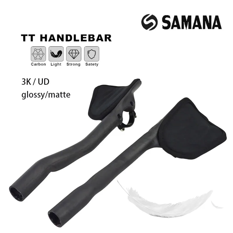 

Full Carbon Fiber Time Trial TT Handlebar for Road And Mountain Bike Fixed Gear Split Auxiliary Rest Cycling Accessory