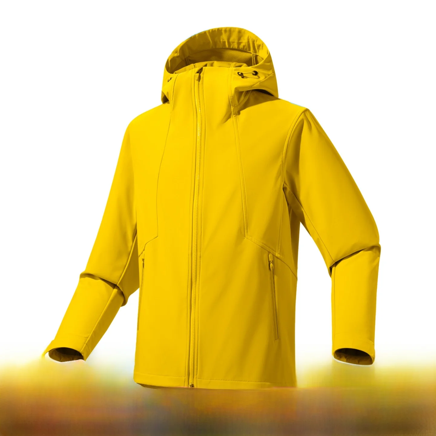 

Outdoor Soft ell Jaet 3D Tailoring Men's Women's Couple Windproof Breathable Polyester Fiber Hooded Zipper Closure Jaet