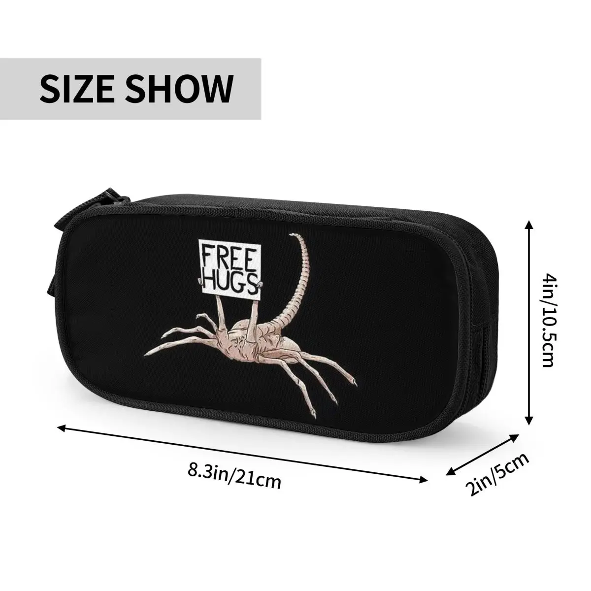 Horror Face Hugger Facehugger Alien Xenomorph Pencil Cases for Student Gifts Pen Box Pencil Bag Big Capacity Pencil Pouch