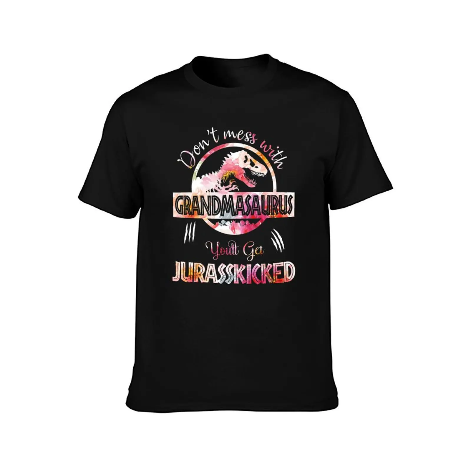 Dont Mess With Grandmasaurus Youll Get Jurasskicked Mothers Day T-Shirt Summer Casual Cotton Tee Oversized Streetwear Tops