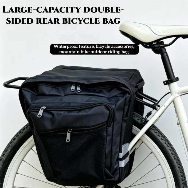 

Large Capacity Cycling Saddle Bag for Mountain Bike Long Distance Bicycle Cargo Pouch Riding Pack Outdoor Sports Gear Storage