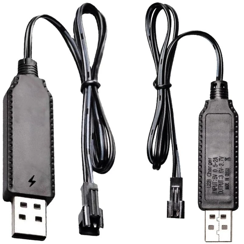  3.7V USB Battery Charging Wire with SM2.0 2P Connectors and Intelligent IC for Multiple Devices