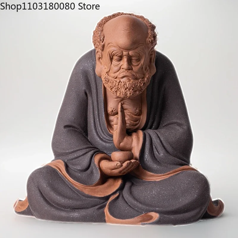

Ceramic dharma Bodhidharma statue Chinese pottery/porcelain kung fu monk Zen Decor sculpture