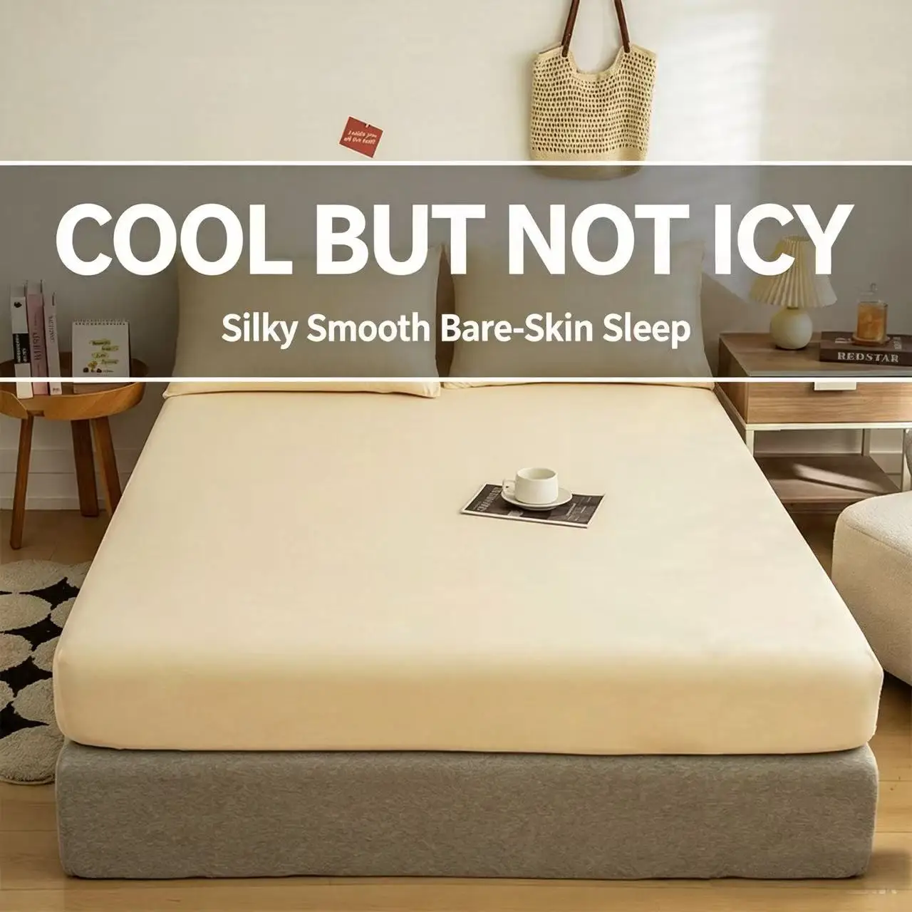 Fitted Sheet Elastic Edges Adjustable Anti-slip Mattress Cover For Single Double King Queen Beds Sizes 90/120/150/180cm