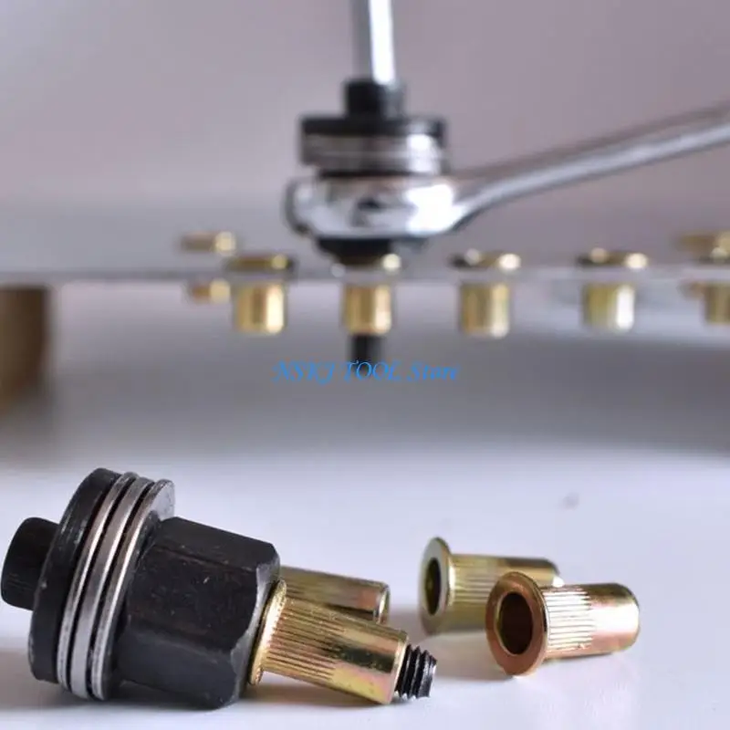 L8RC Universal Nutsert Installation Tool Hardened Steel Hand Rivet Nut Head Set Metalworking Essentials