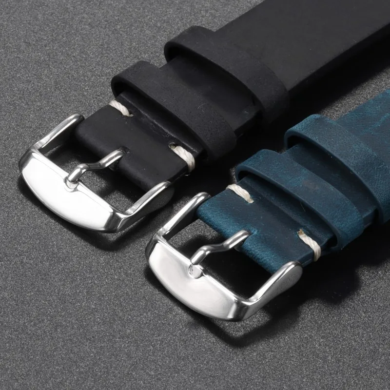 18mm 20mm 21mm 22mm 24mm Retro skórzany pasek do zegarka ze skóry bydlęcej z woskiem olejowym do uniwersalnej wodoodpornej bransoletki do zegarka Akcesoria z narzędziem